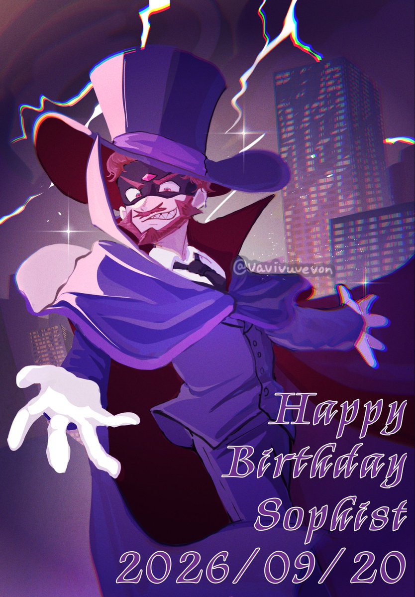 vavivuvevon's tweet photo. Happy birthday to the sophisticated purple guy 🎩 https://t.co/frvrBXWjE4