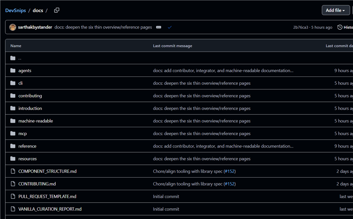 _sarthak_buddy's tweet photo. Day 43 of building DevSnips in public.
Today Iβm refining:
β MCP is published to pypl
β MCP is optimised for the local usage for ai enviroment
β the Docs/ now contains the fully deep documentation in it .
43 days in. Still building.
#day36 #buildinpublic #DevSnips https://t.co/QatNwnRG3i