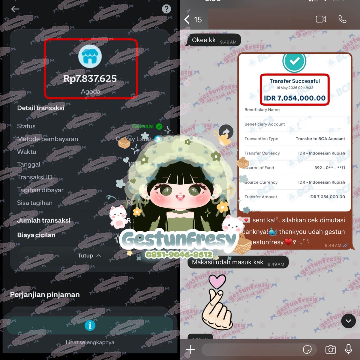 gestunfresy's tweet photo. Alhamdulillah masuk gestun ✨🍓

💸spaylater 11.5jt🔥
💸gopaylink 7.8jt🔥
💸indodana 16jt🔥
💸gopaylater 8jt🔥

🦚Trusted 1000% dijamin uang di tf ke kalian
🦚bignom get spesial fee🤑🎉
🦚fast transfer, fast response❤️‍🔥

#zonauang #testigestunfresy https://t.co/PZhm1MsAAk