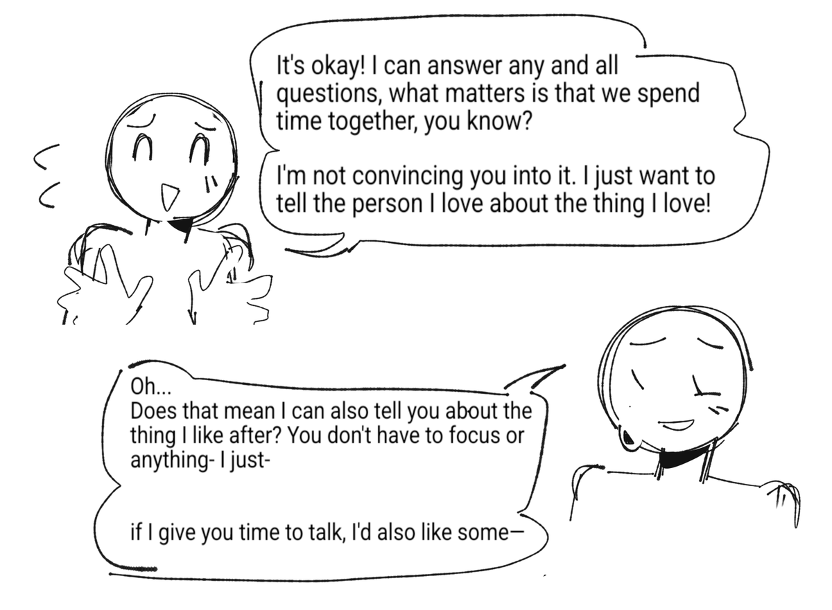 NTM347's tweet photo. I fear not many people may read this but that's okay I just wanted to put my two cents to the discourse I've been seeing on tl

at the end of the day, you're friends. you feel comfortable and seen with a friend, you feel happy. if both of you can be happy, that's enough https://t.co/RT4PfEjsKb