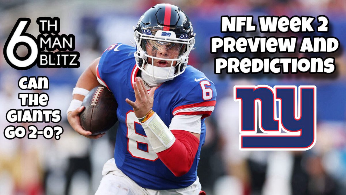 6thManBlitz's tweet photo. Can the Giants upset the Rams 👀? Will this be an exciting week of the NFL? Check out our preview and predictions episode for Week 2 of the NFL‼️#nfltwitter #fypシ゚viralシfypシ゚ #NFL2026 #nfl 
WATCH HERE: https://t.co/aYCxkXomhV https://t.co/eGdmNtoakY