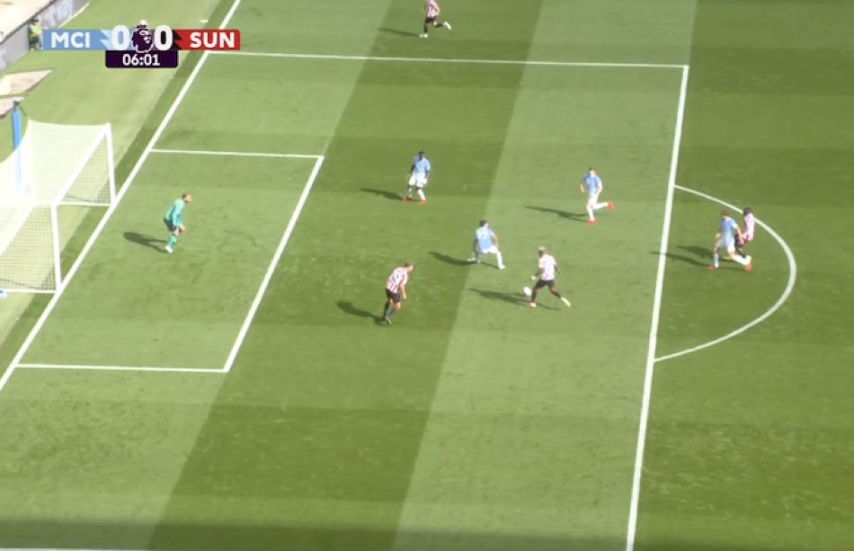 AFCJaccy's tweet photo. This Sunderland player is not serious, how can you miss from there???

#MCISUN https://t.co/S7VLKnFPzy