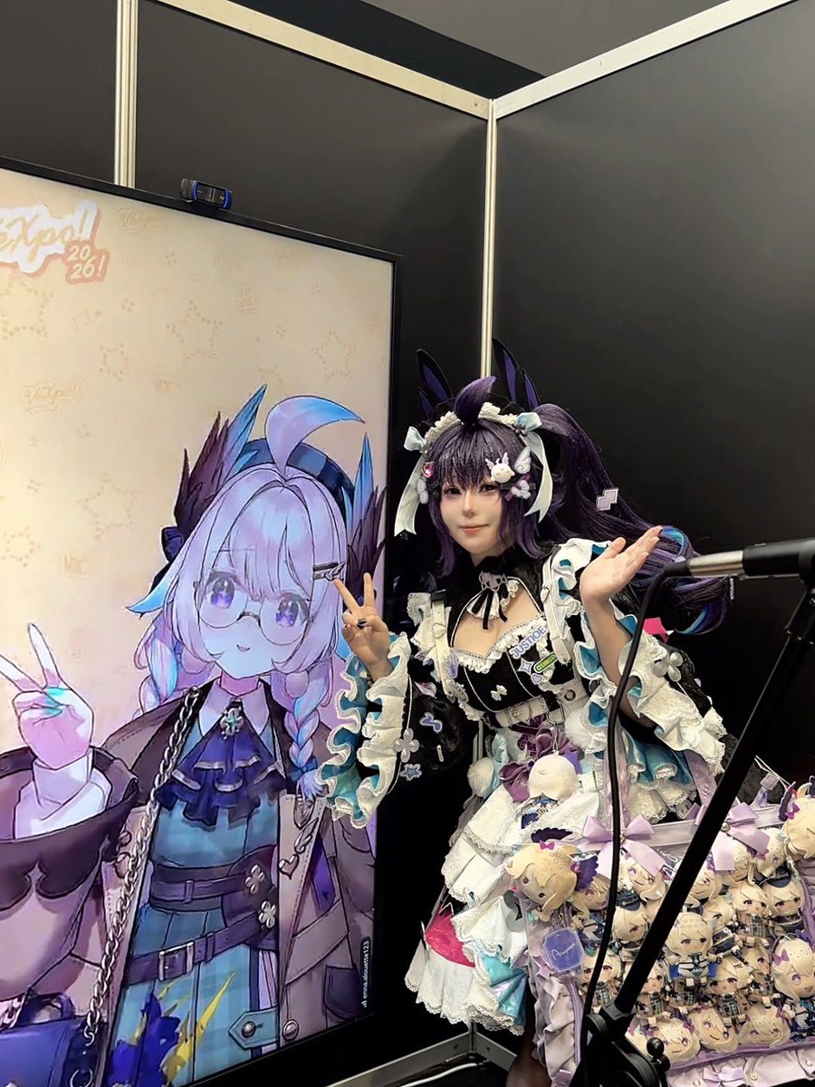 Nasrin_5203748's tweet photo. This was my first time meeting Enna, and honestly, it’s been the best day ever for me. I was sooo nervous during the first one because I wanted Enna to act cute with me, but I don’t think she understood what I meant haha!#Vexpo2026 #Palouette #Alouwear #Aloupeeps #EnnaAlouette https://t.co/lKZqHpn6Mk