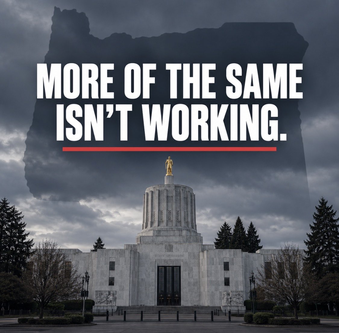 RepYunker's tweet photo. I often wonder what Democrats running for state office are offering Oregonians beyond promises and campaign talking points.

Oregon continues to face serious challenges under a party system that has controlled Oregon’s government for some time:

•Students struggling in reading, math, and science
•Businesses dealing with taxes, regulations, and rising operating costs
•Low workforce participation and persistent unemployment
•Increasing electricity, housing, food, and transportation costs
•A continuing homelessness crisis
•Serious financial pressure on hospitals and healthcare providers
•Rural communities feeling ignored by decision-makers in Salem
•A state government that continues spending more without consistently delivering better results

These Democratic policies did not appear overnight, and more of the same won’t fix Oregon’s issues. But Oregon’s elected Democrats should still be held accountable for the policies they support and the results those policies produce.

So, my question is: Why vote another Democrat into office?

Oregonians should expect more than slogans. They deserve specific plans, measurable goals, and leaders willing to admit when current policies are not working.

That is the conversation we should be having because more of the same isn’t working.