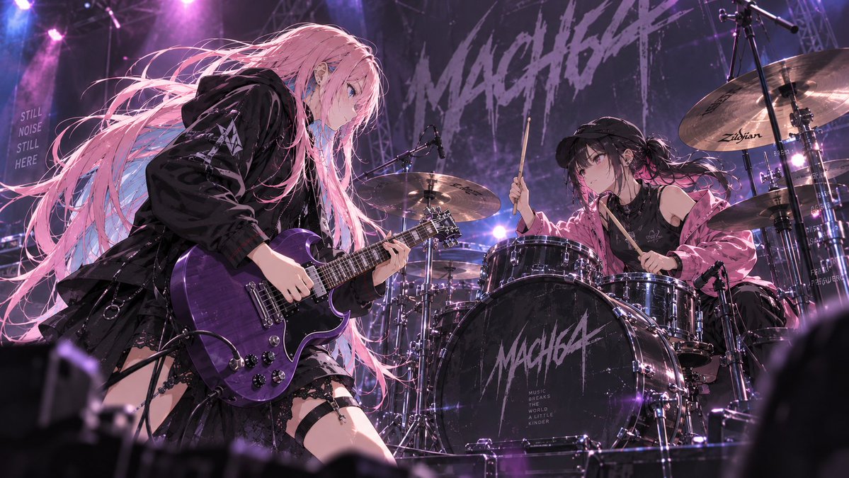 Mach64_Official's tweet photo. #MACH64 #CHIIKA #MEIMEI #AIart #AIイラスト #AIband #Virtualband https://t.co/HLYvVDB2TK