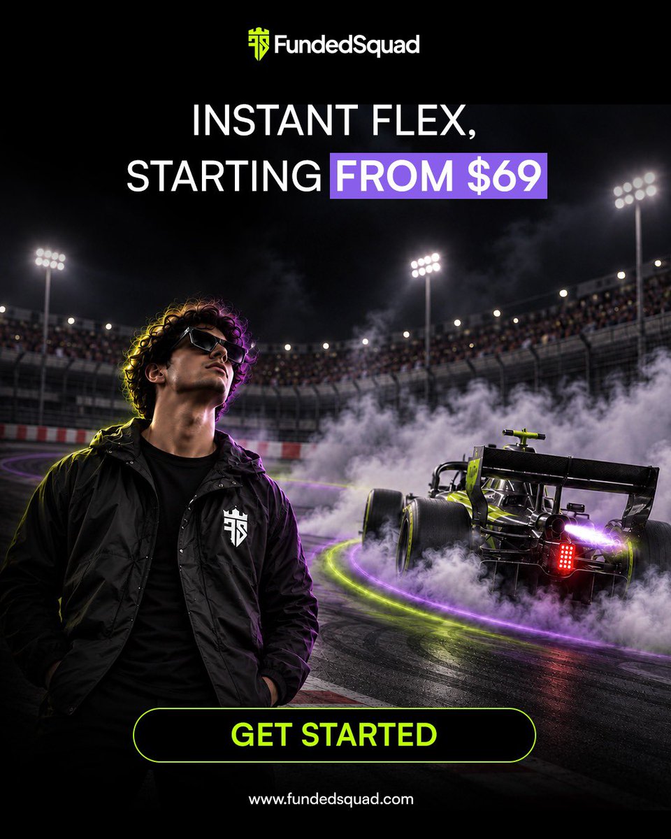 Mohit_fx07's tweet photo. Your account. Your size. Your race. 🏁

From $2.5K to $200K — pick your size and hit the track.

Instant Flex starts at just $69. 💚💜

🔥 Ready to level up your trading?

Use code MOHITFX for 62% off

FundedSquad Choose. Trade. Scale. https://t.co/8RlvJRVYyG