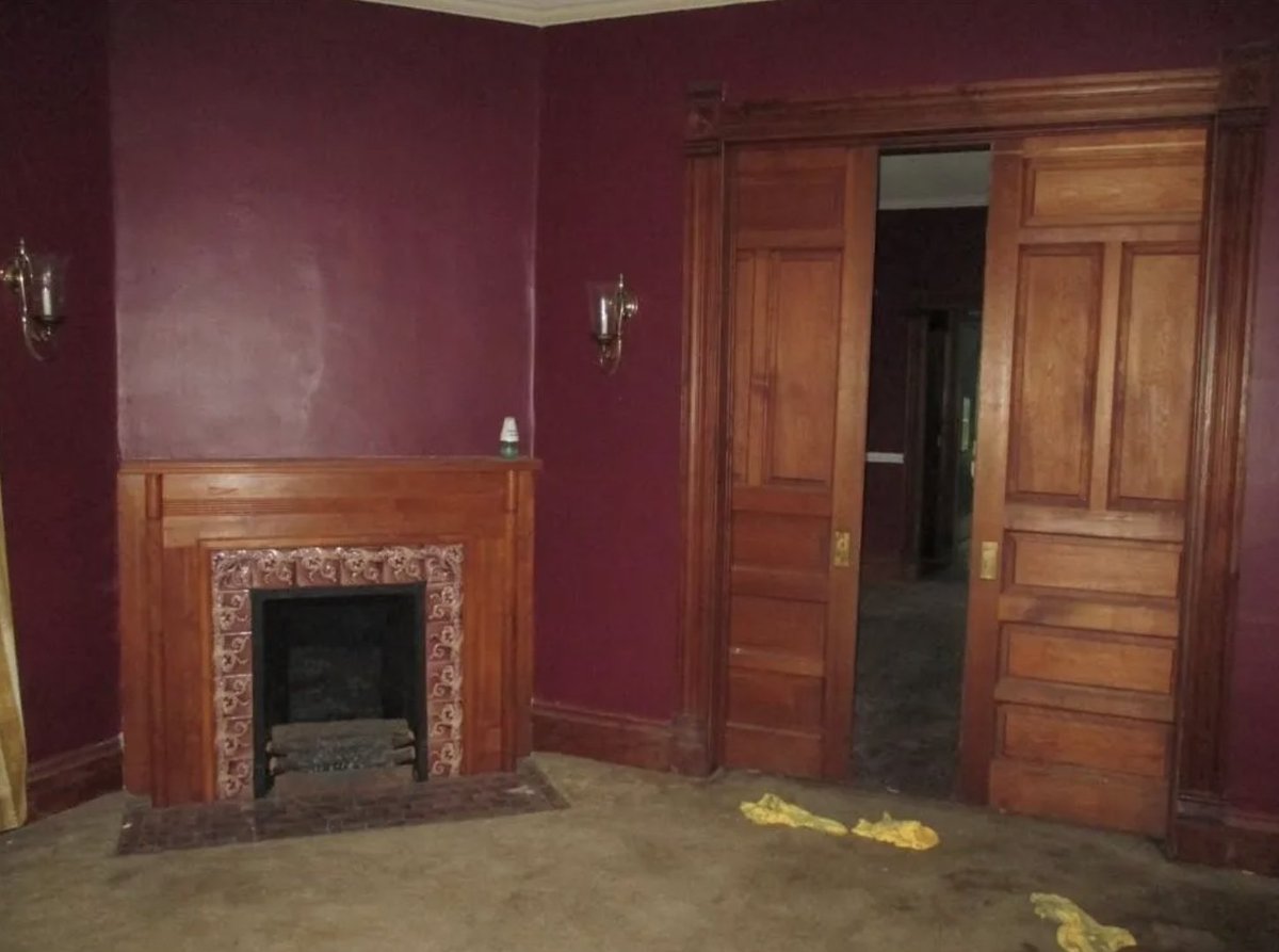oldhousecalling's tweet photo. c.1910 #Missouri #QueenAnne w/hardwoods, fireplace and pocket doors #reduced to $70K. https://t.co/52JGTUwlQY https://t.co/WNOkIdciRm