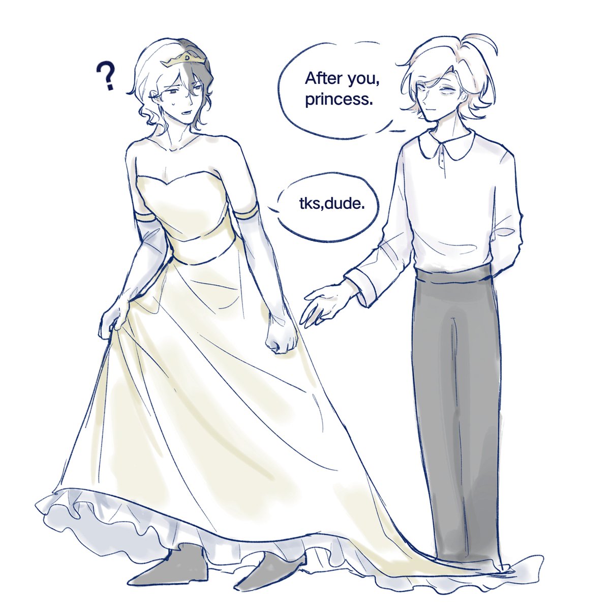LiAlH4_n's tweet photo. bro got his princess dress.#kiwee #JuneCPU #mcyt https://t.co/WBd28bDlru