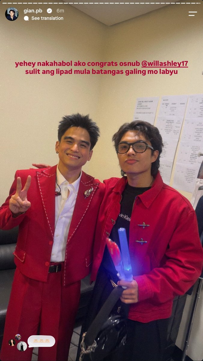ashtheleon's tweet photo. Ded is ma sa sinasabi ng iba bc he has people who would do anything just to show up for him :") 

Salamat, gian (&amp; maki), you've always been so consistent and real when it comes to wadl. I'm so glad he has you two in this industry 🥲♥️ https://t.co/5lhSEAVTAM