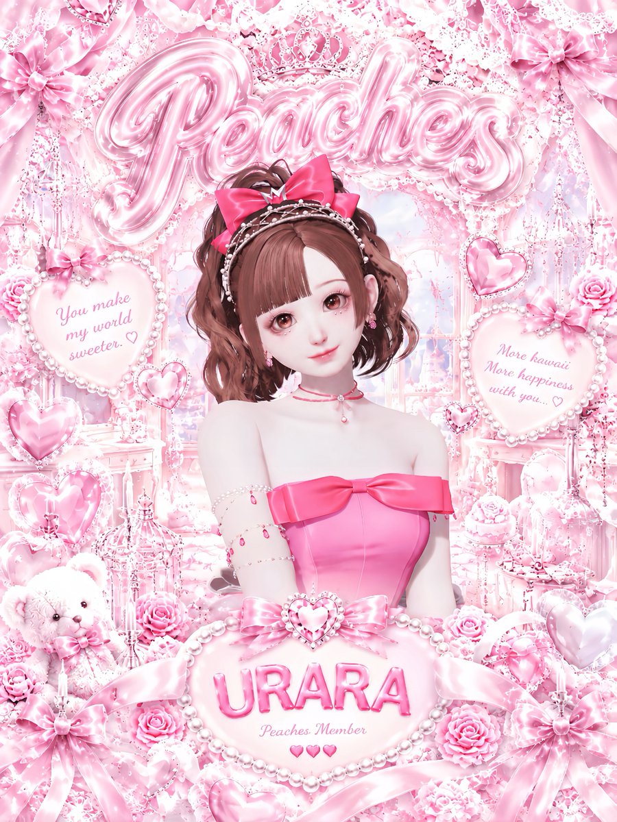 p_ach_kira's tweet photo. ⋈・。・。⋈・。・。⋈・。・。⋈

𓊆  P e a c h e s 🎀 𓊇

麗  - U R A R A -

@aurora_kirapara 

⚠︎ AI使用してます ⚠︎

🎀

#ももちゃんずの記録 
#キラパラ #きらめきパラダイス 

⋈・。・。⋈・。・。⋈・。・。⋈ https://t.co/Pe0T5OyPca