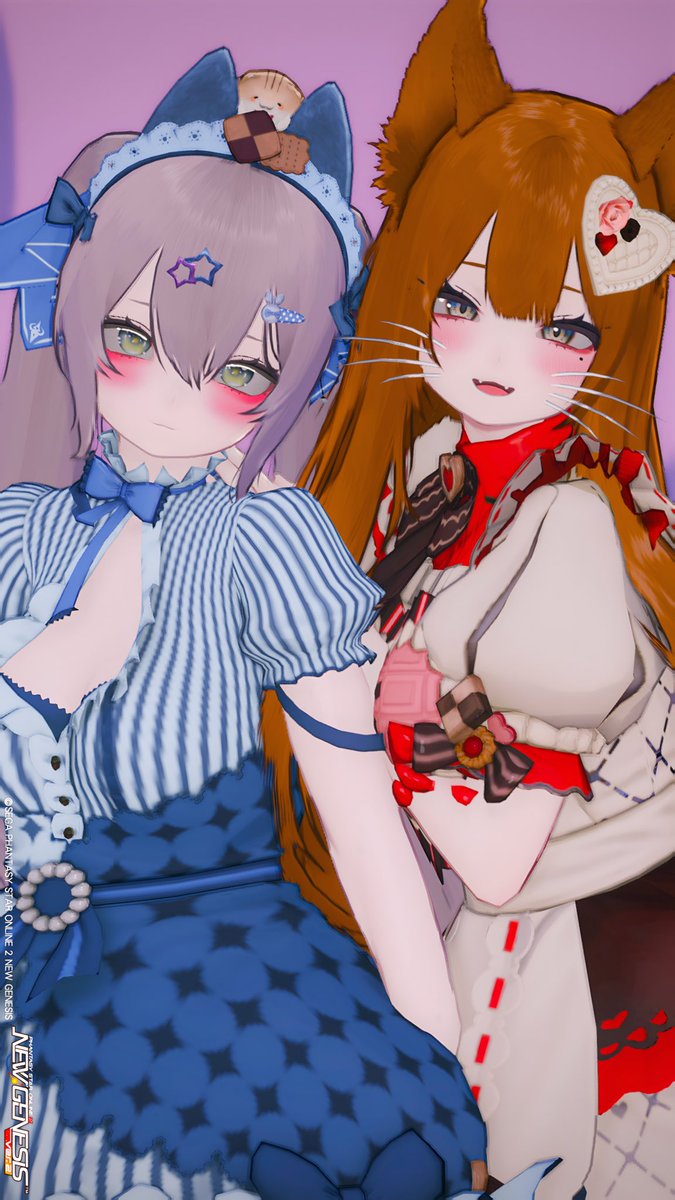pikaritann's tweet photo. #PSO2NGS_SS 
#すい一つ集会
スイーツ×2！🍫🍪🐱🐹 https://t.co/ZmJ10S8IpB