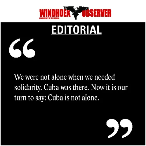 ObserverNamibia's tweet photo. There are moments when a nation is called upon to remember not only where it came from, but also what it stands for. Wednesday night was one such moment. https://t.co/f0oRtfMs23 https://t.co/U5t6TJ0diE