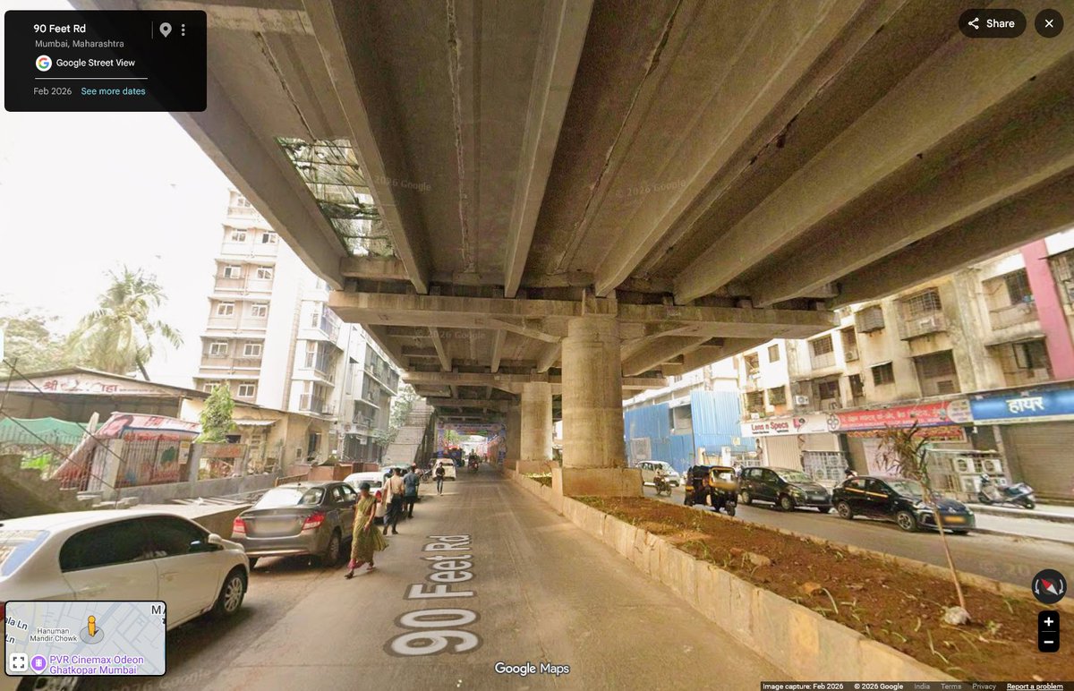 ShivamVahia's tweet photo. #DieLikeACockroach

Yesterday, an iron barricade fell from under construction Metro Line 4 at LBS Marg, killing a biker, Wasim Rizvi (54). He was a plumber by profession.

Last week, two workers from West Bengal died after an iron scaffolding collapsed when they were climbing down the under construction Bhakti Park Metro Station of same Metro Line 4. Their name was Nahij (33) and Sakim (37). 

In February, a concrete slab fell from Line 4 on LBS Marg, and crashed onto an auto-rickshaw, instantly crushing Ramdhan Yadav, and injuring three others.

As @bytesofnews rightfully pointed out, at this point, we'll have to make a memorial for all the martyrs. Line 4 (Green) should be renamed to Line 0 (Yamraj Line).

Each time, @MMRDAOfficial brushes off responsibility and fines the contractors involved a few crores. Contractor? Reliance Infra-Astaldi, yep, that same bankrupt Anil Ambani company that cannot afford to spend a dime to upgrade Line 1. Operate karne ka aukaat hai nai, chala gov contract leke chutiya banane.

An FIR is registered, and the sub-contractors + handful of project managers are arrested (scapegoats basically).

But, no heads roll at the top. MMRDA acts like an insanely unaccountable org that's a mere paper pusher. DPR, bids, award. It does nothing other than this.

And the consequences are visible. 4 deaths, many more instances of debris falling from the elevated station/viaduct, and yet work is never complete.

Line 4 is DELAYED by half a decade since construction began in 2018. The 32km line is still far from full commissioning, let's hope the great babus don't spill into 2030s.

This line is supposed to help decongest Central Railway, yet another widow-making transport laggard. The delay of Line 4 also has blood on its hands from the Mumbra Curve.

MMRDA has equally delayed Line 6 (Pink) on JVLR and Line 2B, even these lines won't be commissioned anytime before 2029. And Line 14 isn't even there on paper yet. The people of Dombivali-Ambernath are already dead meat.

Meanwhile, @DrSanMukherjee, the great untouchable Emperor from the IAS caste, is busy telling us how a 300km Ring Road around Mumbai is the future. How BKC needs a SCAM project called BaBaGaadi (PodTaxi). How Mumbai 69.0 is getting unlocked near god-knows-where Rajouri district.

Sala if all of this wasn't enough, the IAS has the audacity launch "India’s First Weekly Public Transport Day for
BKC Business District - Friday".

Tere government gaadi ke chhapre pe chaddh ke pohchu main BKC?!

@CMOMaharashtra @Dev_Fadnavis, next election jab BJP karyakarta vote ki bheekh maange aaye-na, toh please, khudko InfraMan toh mat hi bolna. Thoda saa darr rakho Ganpati bappa ka, itna jhoot mat bolo.

#DieLikeACockroach