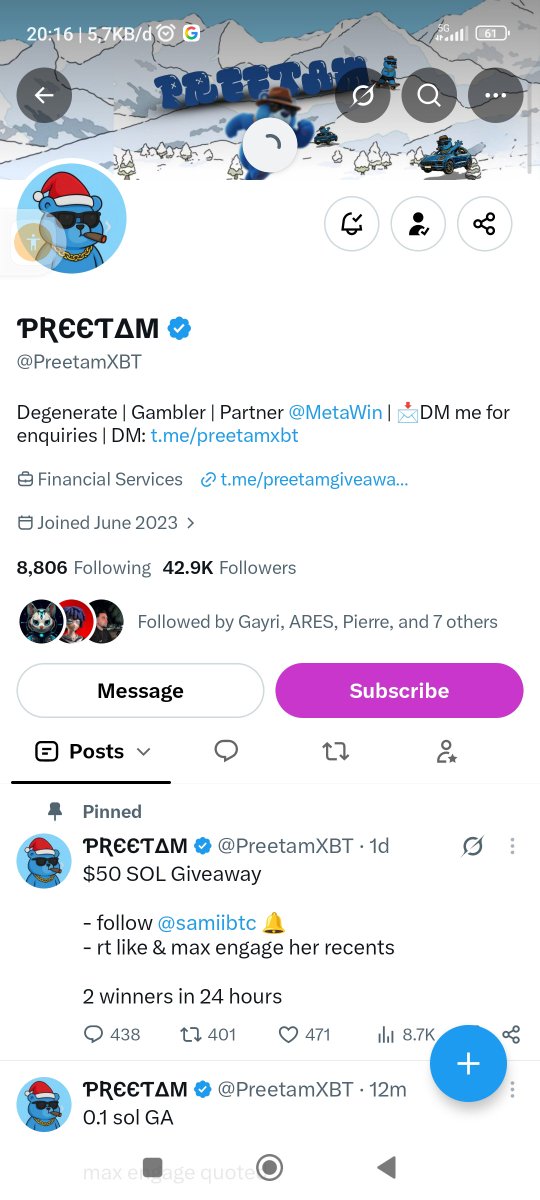 beleumhui's tweet photo. @CryptoWithCGA @PreetamXBT Done https://t.co/di3MSBm86x