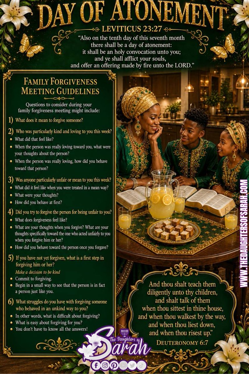 iuicbarbados's tweet photo. With the Day of Atonement approaching, let's make time to teach our children the meaning of forgiveness! 💚✨📖

#dos #doa #forgive #children #fast #teach #family #atone https://t.co/QIygCUT7e2