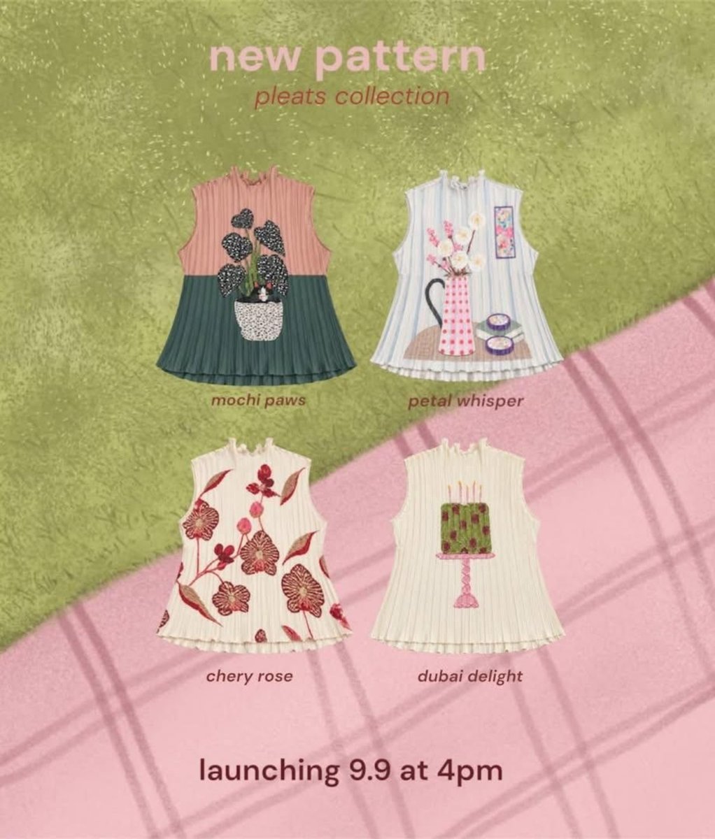 xalivyy's tweet photo. INI LUCUUU BANGET😭
Brand lokal yang punya koleksi pleats dengan pattern lucu - lucu gini🤏🏻💗 https://t.co/w3WF5yz1t5