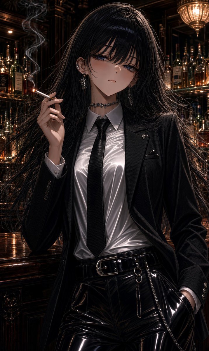 usa8093's tweet photo. #AIart 
「私だってさ…。
吸いたくもなれば、飲みたくなる時もあるんだよ…。
何も考えずにさ…。
…。
でもね、そういう時に限って、頭は冷静になり過ぎて、思考が加速するんだよ…。
普通にしている時の方が楽なんだってことに気付くことはできるから大切な時間なのは確かだけど、しんどい時間だよ、全く。
そして何より、このプロセスを理解しているのに繰り返す私も大概だね🎵」