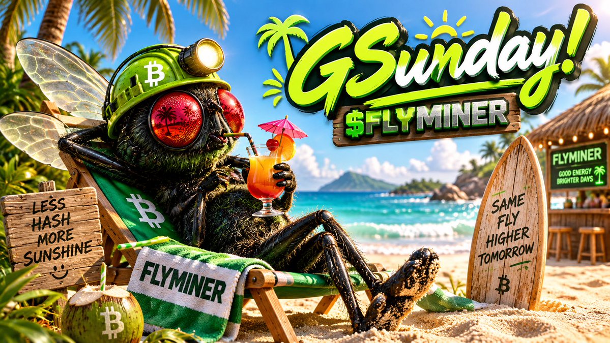 theFlyMiner's tweet photo. GSunday everyone!

Touch grass. 🌱

Meanwhile, don’t worry: the fly still tries to lucky mine a bitcoin:native block! https://t.co/cOQP69AJgx