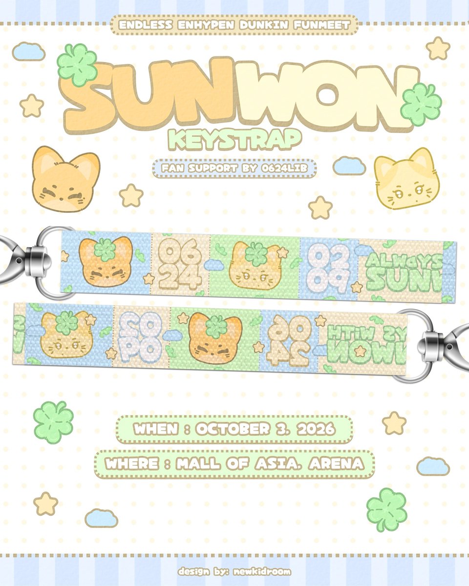 0624lib's tweet photo. endless dunkin' | enhypen fun meet

જ⁀➴ sunwon fan support by 0624lib

𑣲⋆ like &amp; repost
𑣲⋆ 1:1 ratio
𑣲⋆ exact loc tba

#SUNOO #JUNGWON #ENHYPEN #DunkinPH_ENDLESS #ENDLESSFunMeet https://t.co/cwW3pURtcG