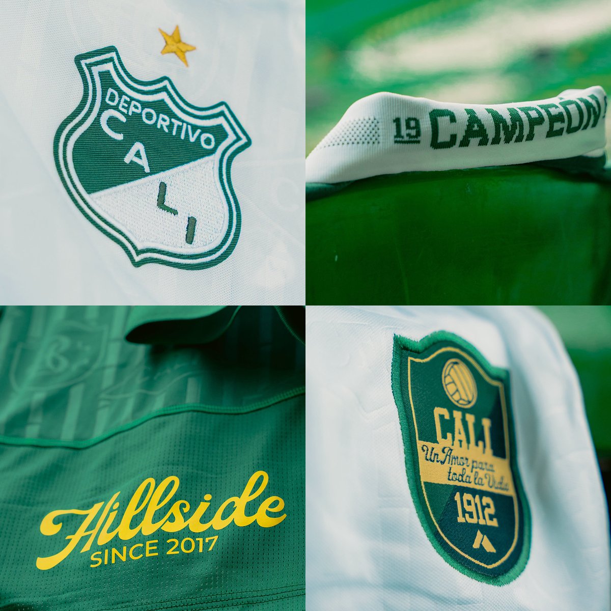 EleteTSC's tweet photo. 🇨🇴🇳🇬 Deportivo Cali (@DeportivoCaliCP) y Hillside lanzaron dos camisetas en homenaje al primer título del club en 1965.

Lucen cuello tipo polo, una trama de líneas y escudos, y varios detalles en referencia al campeonato y el club. https://t.co/aa87XMESzU