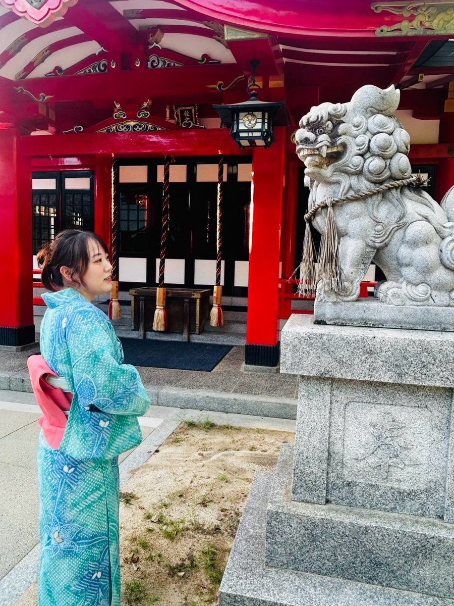 imashiroyui's tweet photo. お気に入りの浴衣を着て神社に行ってきたよ！👘 ✨️

夏っぽいことできて良かったぁ！😻 https://t.co/Itl8t1CsCb