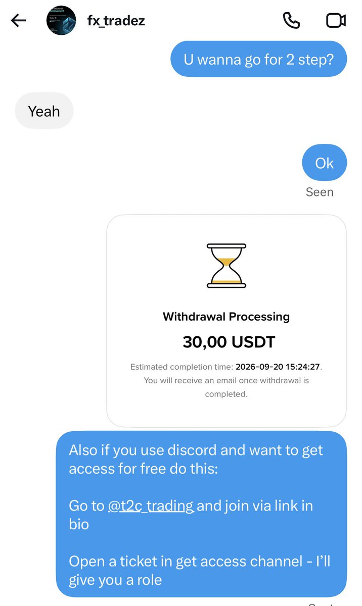 fttcceo's tweet photo. Money sent + discord access.

1. I have a lot of questions in my DMs “how can I just giveaway?” 

I already explained twice in my posts so maybe somebody can help me in the comments and explain to other traders 👀

2. If you actively begging in my DMs for account - you won’t get it 100%, only traders I like and who is active will get it

Good luck and have a profitable week!