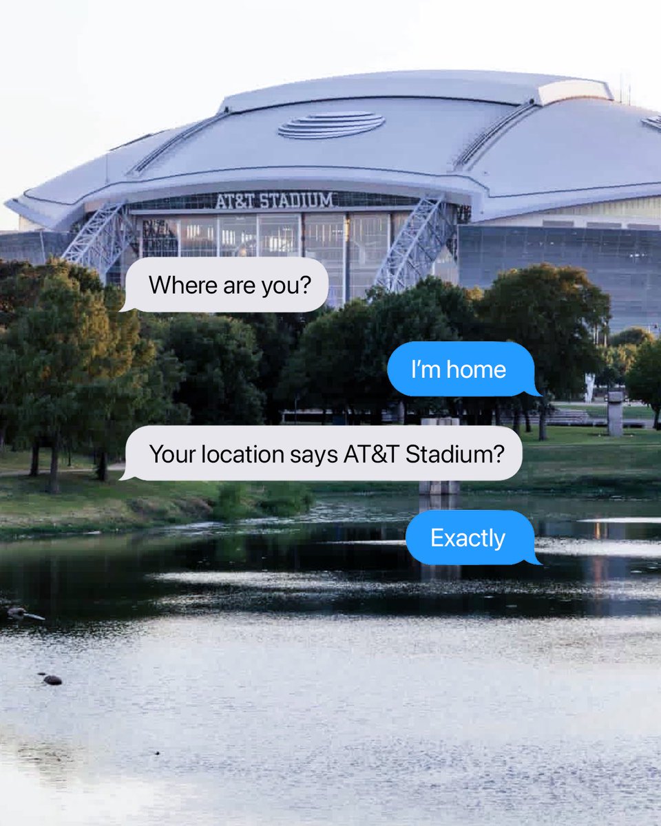 ATT's tweet photo. Sunday plans: back home at @ATTStadium 🏟️⭐️ https://t.co/z2y2dkQfLS