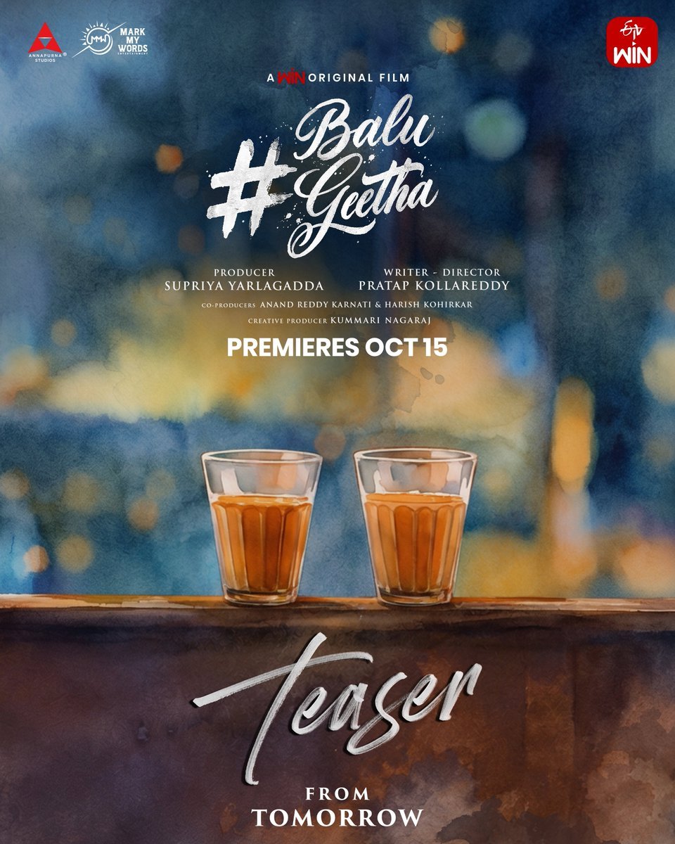 ott_release's tweet photo. #BaluGeetha | October 15 | #ETVWin
https://t.co/QlJKPDKEYU https://t.co/IB0jLlAby1