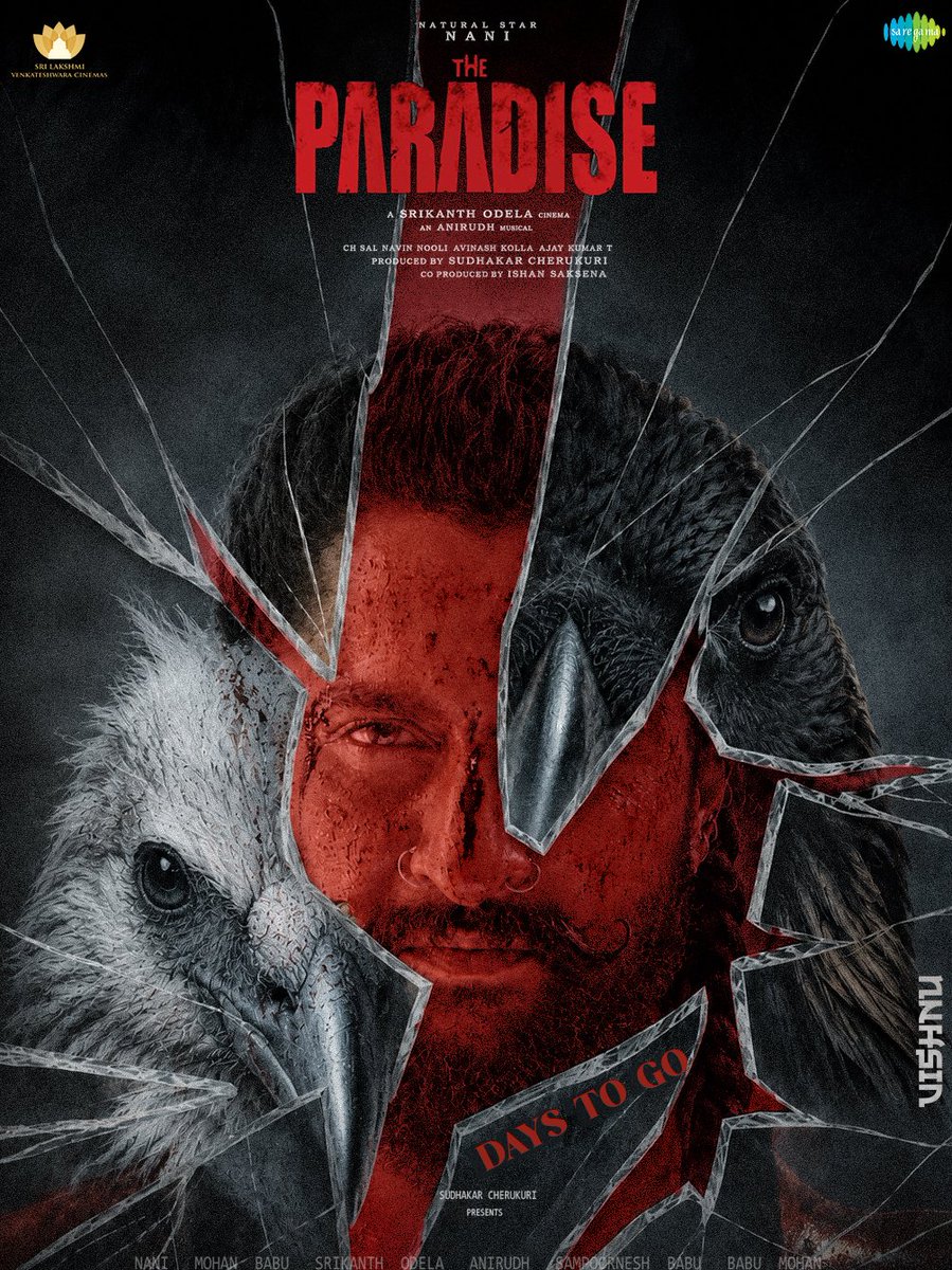 GurralaVVVK's tweet photo. 4 days to go....
#TheParadise
@TheParadiseOffl https://t.co/FfHv3F6D0G