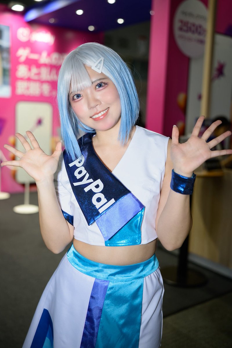 yashitarou1895's tweet photo. model:千夢さん（@chimurin333 ）
location: #TGS2026 
#PayPal ブース 
day: 2026/09/18

元気！に対応していただけました！ https://t.co/UgDUJl40hL