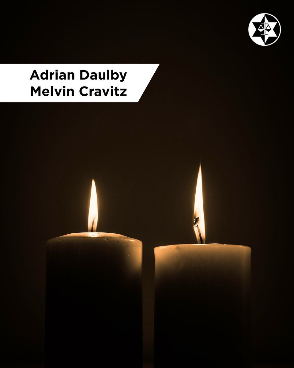 antisemitism's tweet photo. As the Jewish community prepares for Yom Kippur, we remember Adrian Daulby and Melvin Cravitz.

Both men were both killed as a result of a horrific Islamist terrorist attack on Manchester’s Heaton Park Synagogue on Yom Kippur last year, the holiest day of the Jewish calendar. Three others were left injured, but thankfully survived.

All of us at Campaign Against Antisemitism are thinking of the victims and their families today.

May their memories be a blessing.