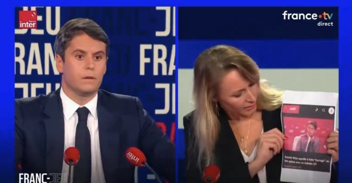 jon_delorraine's tweet photo. Game over pour Attal. https://t.co/dziogh2lW5