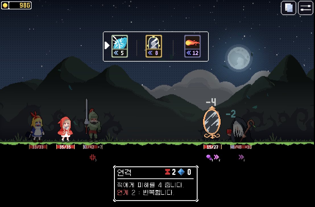nomaryda's tweet photo. NORU님의 Tales&amp;Duels를 즐겨보았어요!
이름답게 동화를 배경으로 한 부분과 함께 서순을 짜는 맛이 있는 턴제였습니다.  특히 앨리스는 아무 대상이나 발동 타이밍을 앞당기거나, 발동 이후 행동을 무효화하는 등 서순을 신경쓰는 재미가 있던 게임이었어요. https://t.co/dXjxCMnrG7