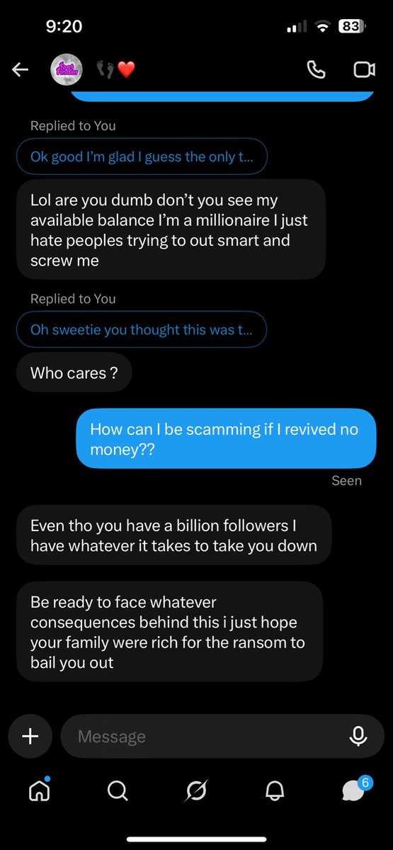 exclusivebaby69's tweet photo. The scammers are getting really nasty out here let’s normalize not tainting the community https://t.co/DHaBzsSIij