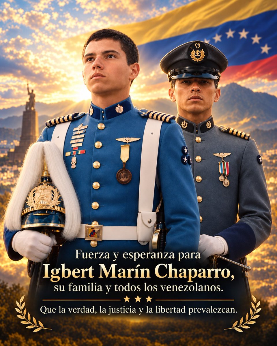 VenteCarabobo's tweet photo. 🇻🇪 ¡NO MAS HIJOS CRECIENDO SIN SU PADRE! 

Caso: Tcnel. (Ej) Igbert Marín Chaparro (Sep'98) Para aquel entonces, él lucía con orgullo el grado de Alférez Mayor de la Academia Militar de Venezuela; el alumno más distinguido entre todos los cadetes. 
Y sigue preso. 
#LiberenAIgbert https://t.co/gzj1Wco9uk