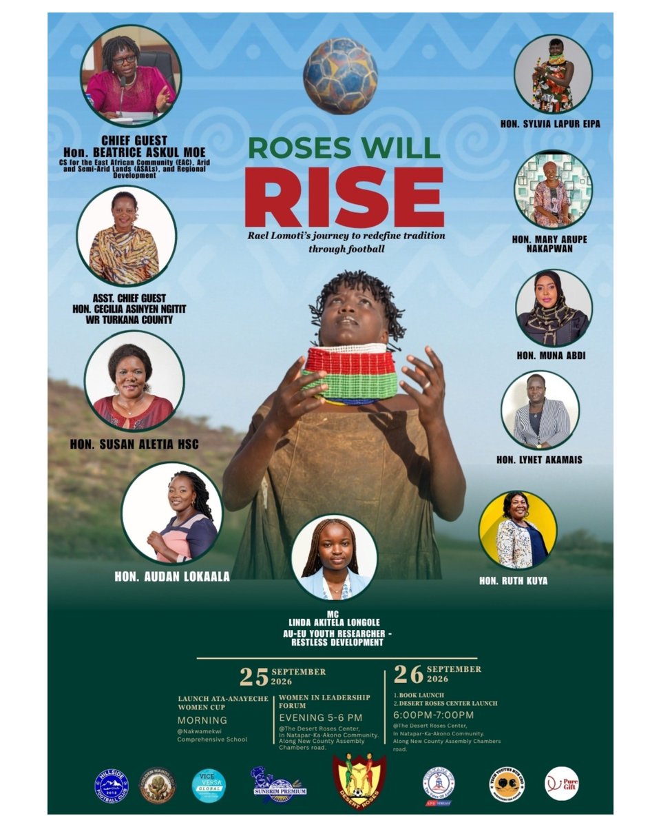roseswillrise_'s tweet photo. The wait is almost over! The first physical copies of the Kenyan edition of Roses Will Rise are officially here! ⚽️📖🇰🇪

Join us for our big launch weekend in Turkana this Sept 25th &amp; 26th. 

Powerful stories, inspiring leaders, and a dream fully realized.

#BookLaunch #Turkana https://t.co/mAI79fKPDi