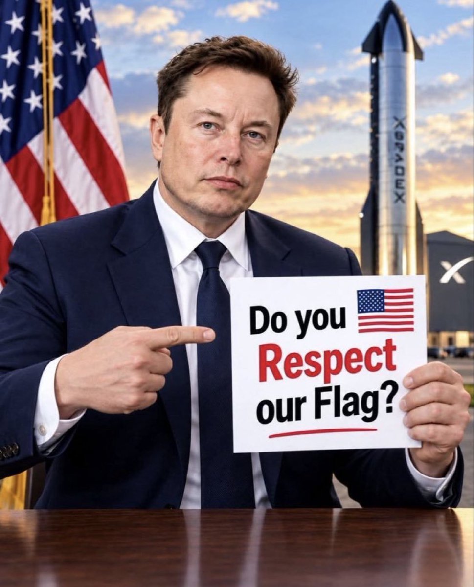 Quinn_Patt's tweet photo. 🇺🇸 Elon Musk Raises a Powerful Question About Respect for the American Flag https://t.co/nrhikPbOUK