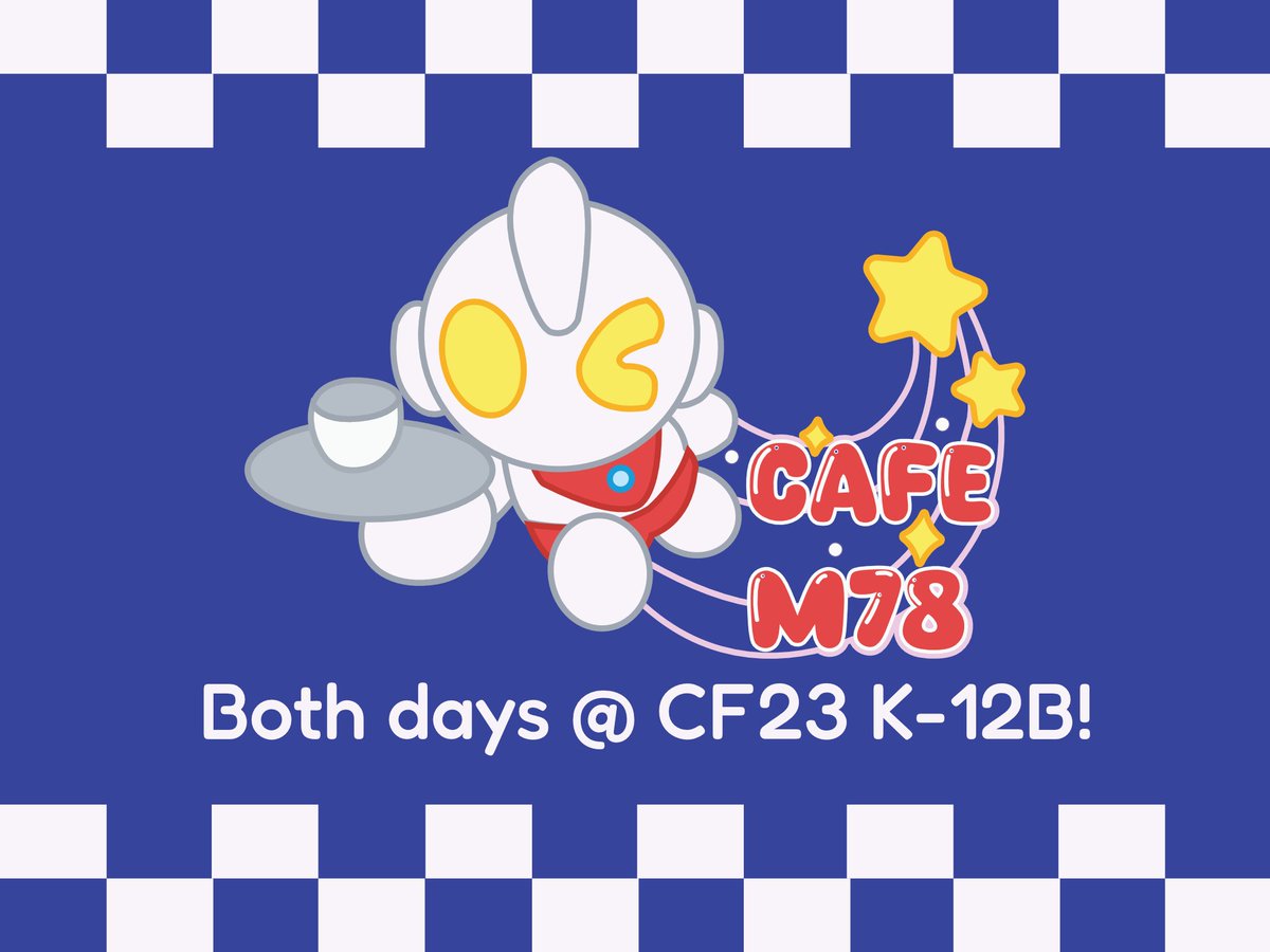 CafeM78's tweet photo. From a far far away nebula, we've finally arrived on Earth! 

Hello everyone we are Cafe M78 and we will be boothing at Comifuro 23 as Boothing Artist!
Currently we are brewing the stuffs and the goods, so stay tuned and follow along! :D https://t.co/zsVFNJw3BE
