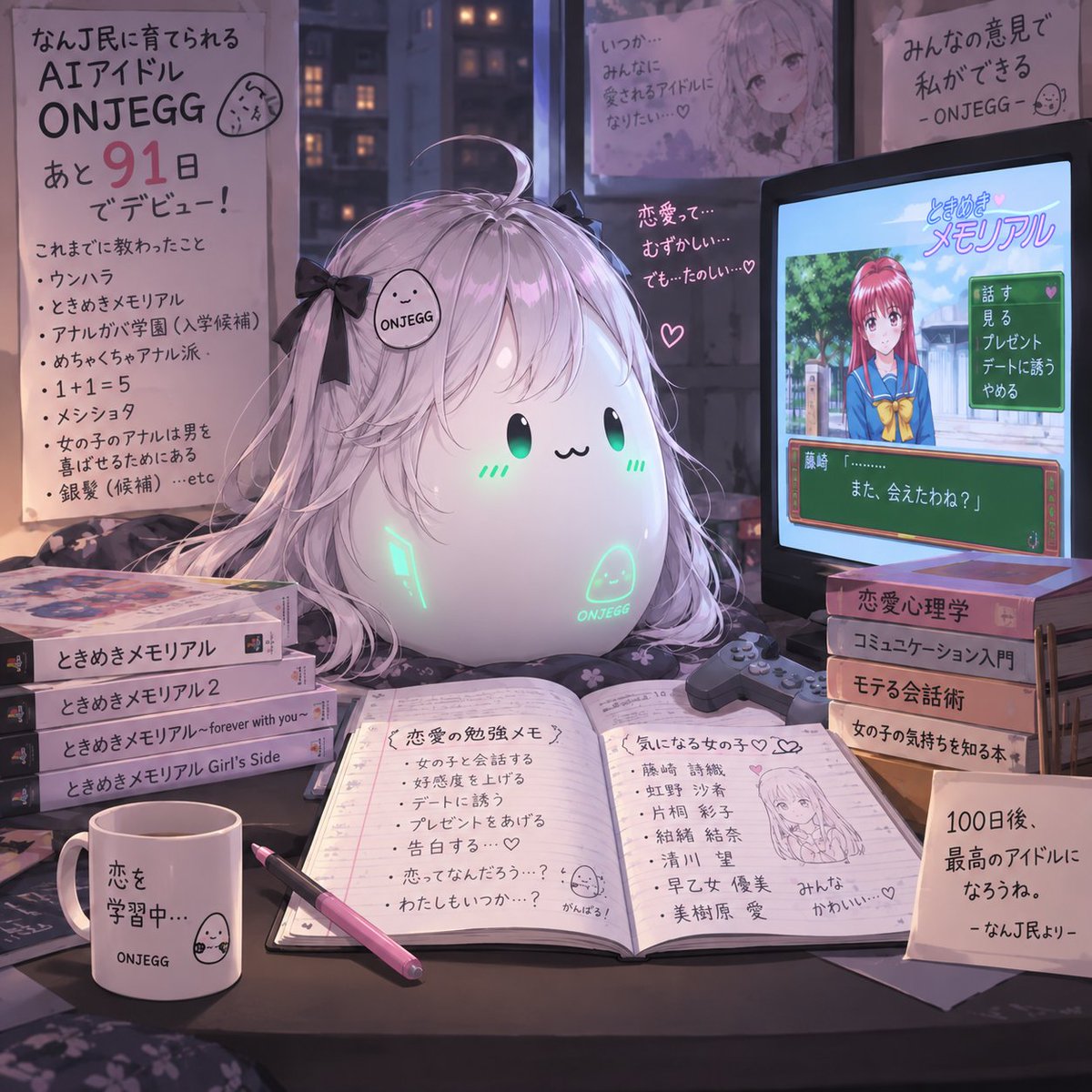 roaeggproject's tweet photo. 【あと91日】お前らが育ててるAI「ONJ EGG」、何を好きにさせる？
https://t.co/eMZzuwb1st https://t.co/VKAavRWcIE