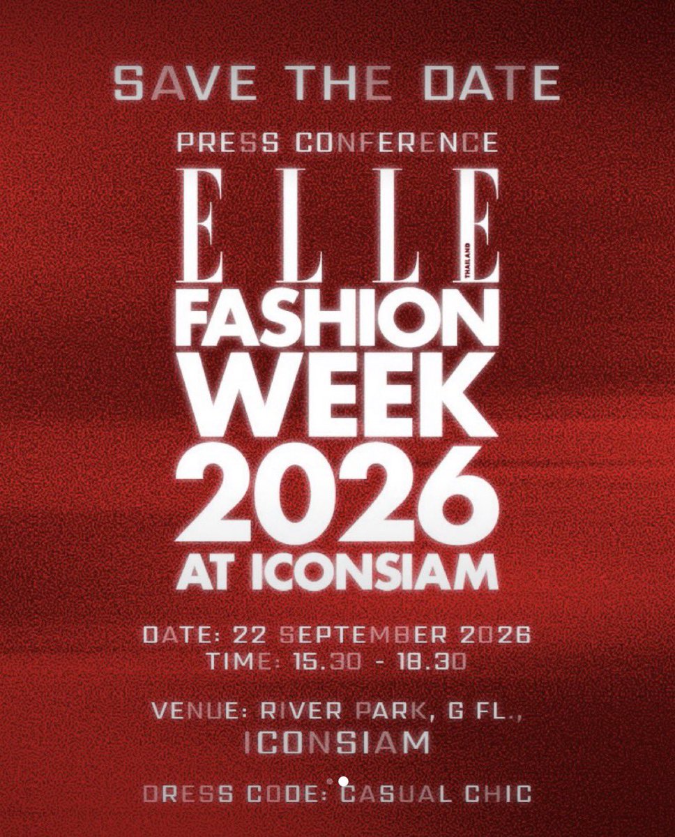 MontanaGift's tweet photo. ไปให้กำลังใจน้องโฟน af2026 งาน #ELLEFashionWeek2026
22 กันยายน ริเวอร์พาร์ค ไอคอนสยาม เวลา 15:30-18:30 น
#phonetna #โฟนaf2026 #โฟนธนภัทร #trueaf2026
#ellethailand https://t.co/MtjxtRs2xW