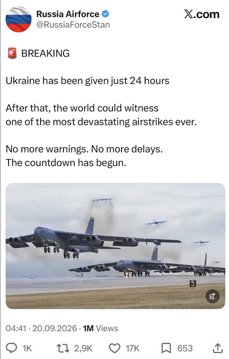 secretsqrl123's tweet photo. LOLOLOLOLOLOLOL
really???????

when did russia get B52s?
please, please fly the russian airforce into ukraine on a bombing mission. https://t.co/Db7BdRTkTF