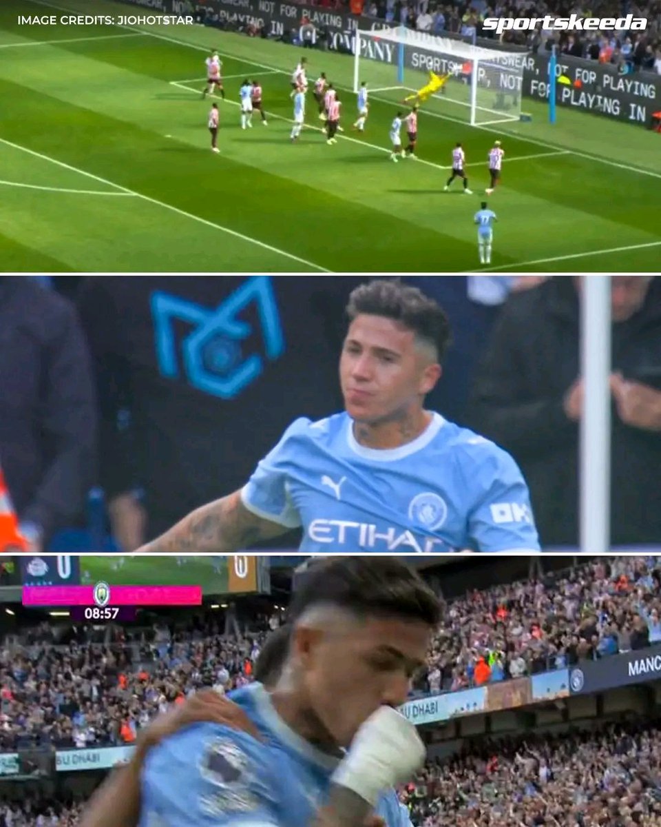 RaynMaldini's tweet photo. 🚨 𝐅𝐈𝐑𝐒𝐓 𝐆𝐎𝐀𝐋 𝐅𝐎𝐑 𝐄𝐍𝐙𝐎 𝐀𝐓 𝐂𝐈𝐓𝐘! 🔵✅

9’ Enzo Fernández fires a brilliant direct free-kick into the top corner to give Manchester City the lead! 🇦🇷

Manchester City 1-0 Sunderland

#EnzoFernandez #ManchesterCity #PremierLeague https://t.co/FaIcGs1U60