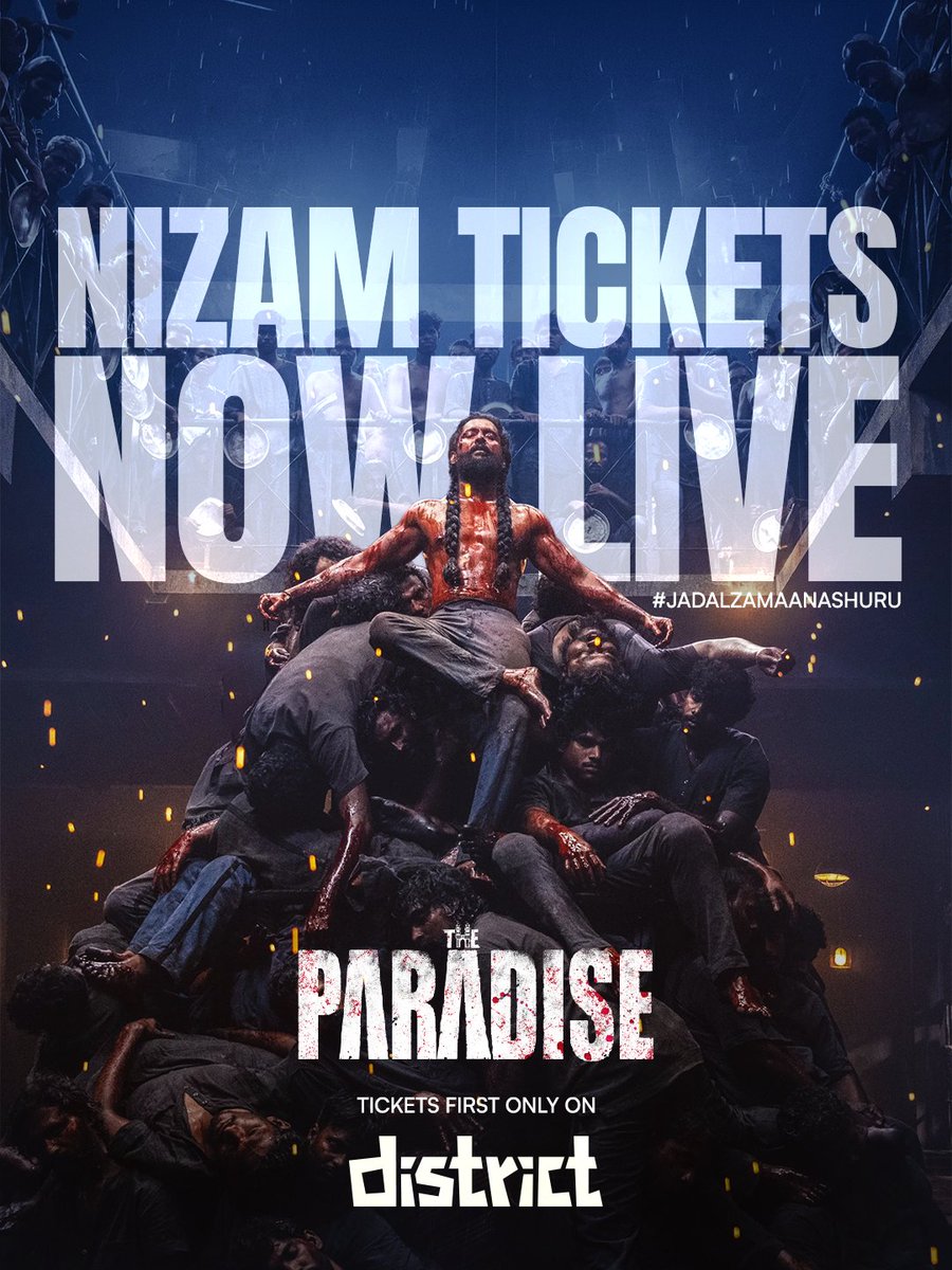 District_SS's tweet photo. Prathi Kaaki Dhora Lekka Theater ki Povaalle! 🔥

Getlaaa... ani Sochaayinchaku District App la Tickets Book Jheyyi! 😎

Tickets are NOW LIVE, Go grab yours before they’re gone! 🎟️

#TheParadise Tickets First Exclusively on the District App! 💜 
https://t.co/uAaDQ4oVIp

#JadalZamaanaShuru #ParadiseFirstOnDistrict
