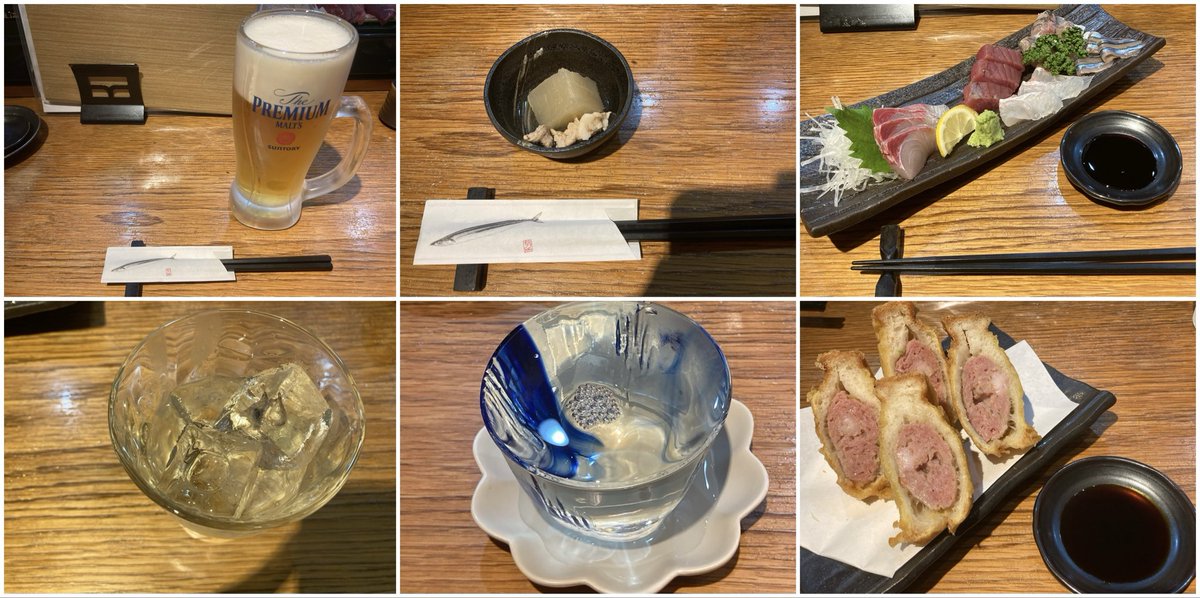 fuurai6211's tweet photo. 夕方の船便で福江⇨長崎、帰還でした✨
銅座の夜！４年ぶりとなるこちら…
SWなのもあって相変わらず忙しそう💦

きびなご含む盛り合わせ、甘めの九州醤油が嬉しい♪
魚モツの中毒性もいい意味で変わらない味！
ここでこれを注文しない人はモグリです💥
追加注文エビハトシ、前回をなぞっているだけ？ https://t.co/EIcVFf56gQ