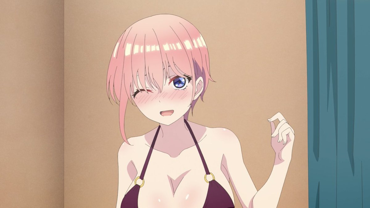 umiloveosi's tweet photo. 久々に五等分の花嫁∞を観た感想1

5年前に五つ子が風太郎を誘って水着を買いに行く順番が5→3→2→1→4なんですよね

恋愛対象になるのが1番遅かった五月が最初に風太郎を誘ってるのは、LIKEからLOVEに変わってると言える良いシーンだと思います https://t.co/lfALKqirQZ