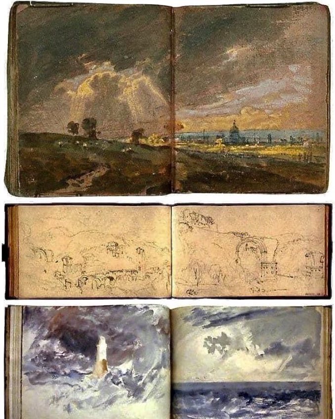 AlBlaineau's tweet photo. Ce très beau carnet de croquis de Turner https://t.co/xBRa30EXiz