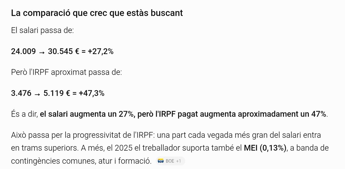 LaPeronel_la's tweet photo. Aviam si així s'entén: el robatori que perpetra l'estat socialista quan no deflacta per inflació els trams IRPF a algú que al 2018 cobrava el salari mitjà de l'època i que al 2025 continua cobrant el salari mitjà:
(El PSC i ERC t'han tangat 800€ amb nocturnitat) https://t.co/EzpoCxIYOZ
