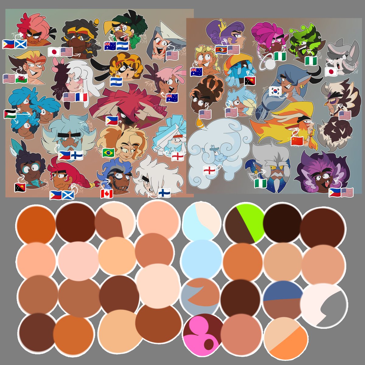 Firefly_H3li121's tweet photo. Angry Birds Feather Fever display of everyone's coded background and skin color https://t.co/KzQijxrrMX