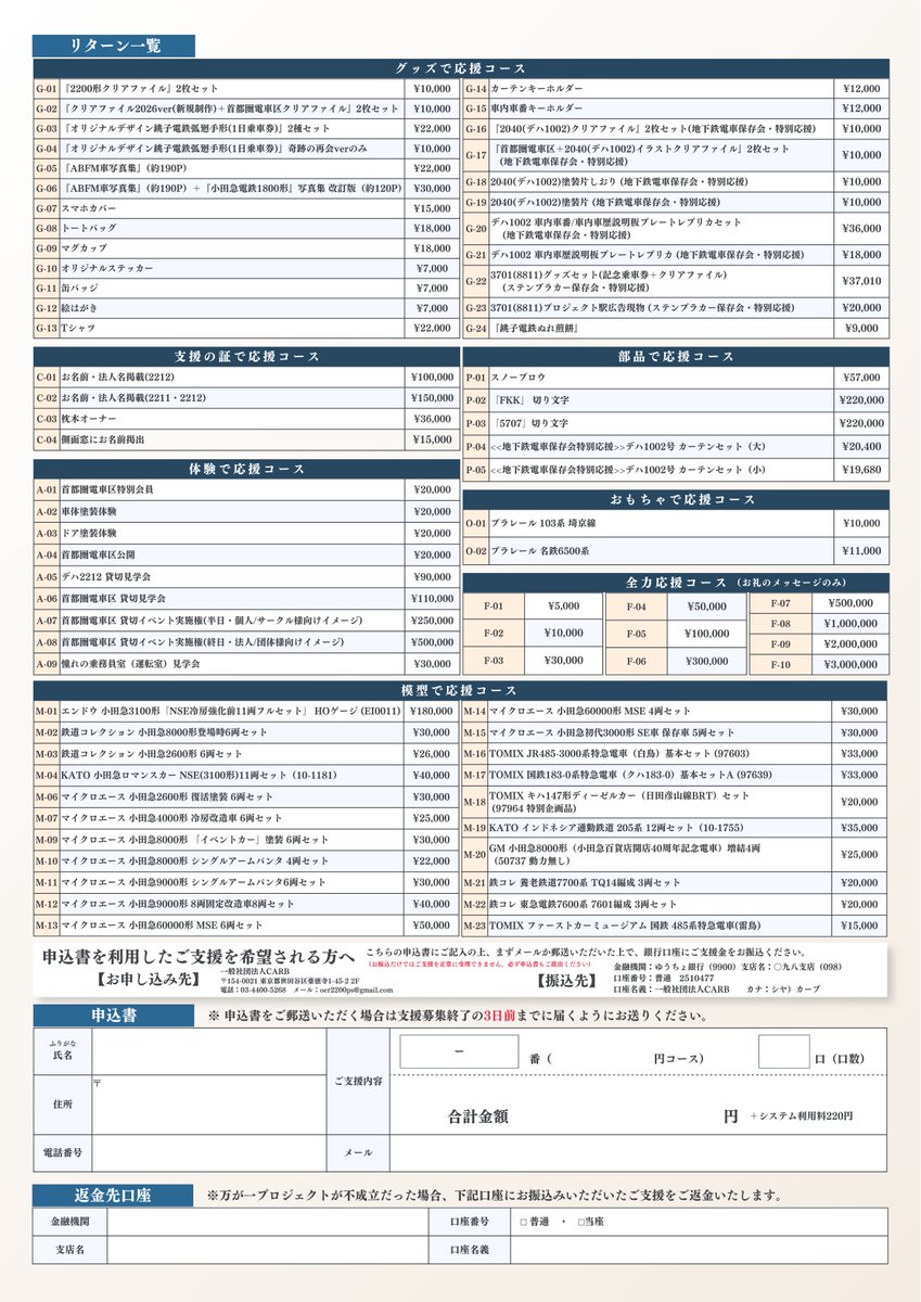 ABFM2200's tweet photo. 【支援率31%突破】
皆様のご支援に支えられ、毎日先へ進んでいます。
感謝するばかりです。
100万円目前ですが残り40日…
https://t.co/igTUPfHUOI
2200形の修繕は先送りにできません。
そして、次の救出を諦めないための第二目標を目指すためにもこの連休が勝負です
引き続きご支援・拡散お願いします https://t.co/IsxbkUrExM
