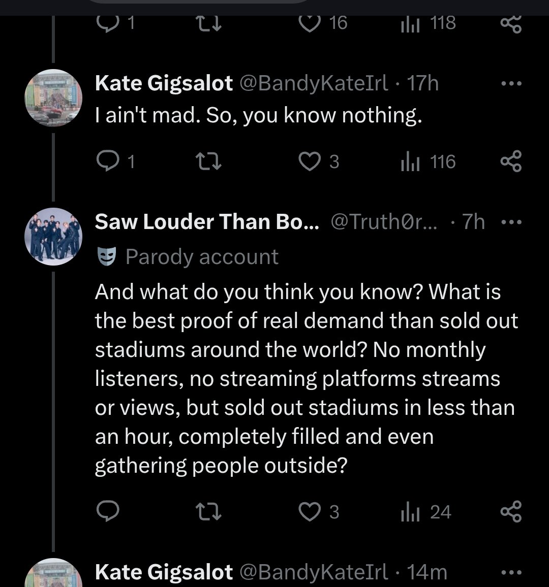 BandyKateIrl's tweet photo. @Truth0rDare007 @ahammed_farjana @nsmat_hady92458 @chartdata This is a reply. 

Your controllers have done a very bad job with your 11 Yr old bot account

BTS are shite and not worthy of award. https://t.co/6zscivlK5X